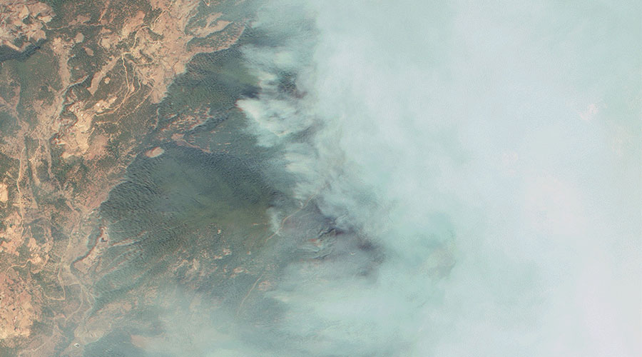 satellite image of fires