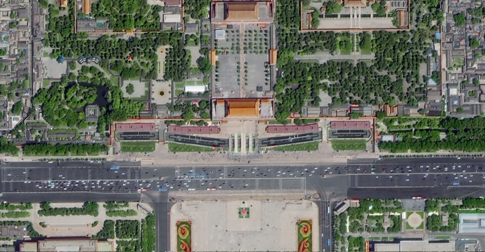 Satellite Image Of Tiananmen Square